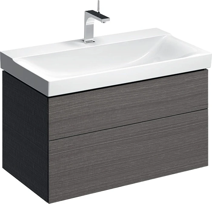 Geberit Xeno² Unterschrank für Waschtisch 88x53x46.2cm, 2 Schubladen, sculturagrau