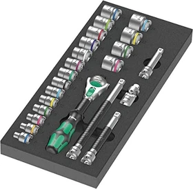 Wera 9721 8000 B Zyklop Bitset/Steckschlüsselsatz, 23-tlg.