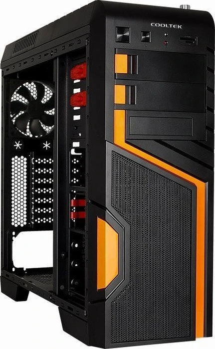 Cooltek GT-04 orange, Acrylfenster