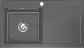 systemceram Mera 90 F Einbau Becken links lava