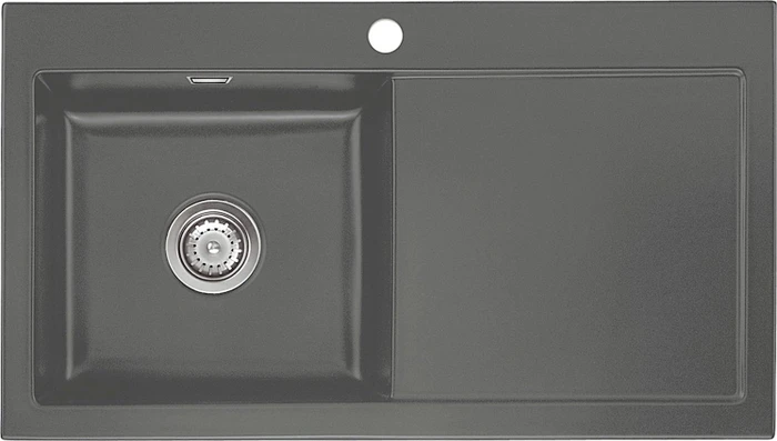systemceram Mera 90 F Einbau Becken links lava