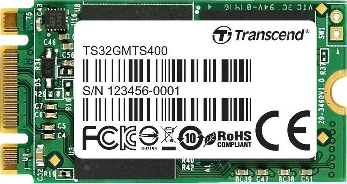 Transcend MTS400 SSD 32GB, M.2 2242 / B-M-Key / SATA 6Gb/s