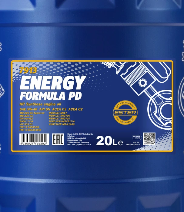 Mannol Energy Formula PD 5W-40 20l