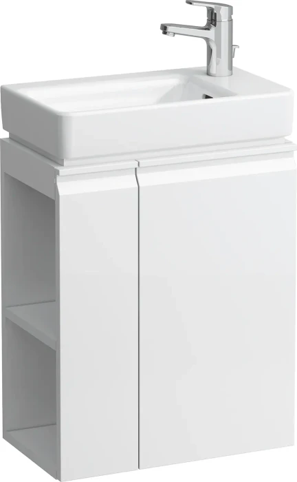 Laufen Laufen Pro S Waschtischunterbau 470x275x605mm, 1 Tür, Scharnier rechts, Regal links seitlich offen, graphit