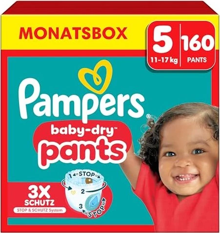 Pampers Baby-Dry pants Gr.5 Einwegwindel, 12-17kg, 160 Stück
