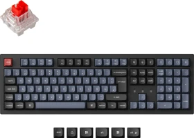 Keychron K10 Pro, PBT, schwarz/blaugrau, LEDs RGB, Keychron K Pro RED, USB/Bluetooth, DE