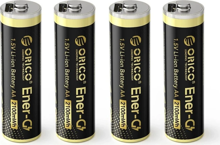 Orico EG5C Mignon AA Li-Ion 1400mAh mit Ladekabel, 4er-Pack