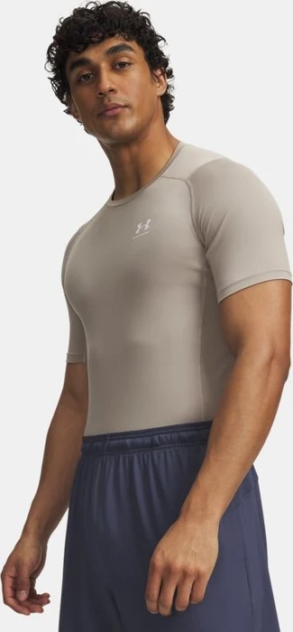 Under Armour HeatGear Armour Funktionsshirt kurzarm timberwolf taupe/white (Herren)