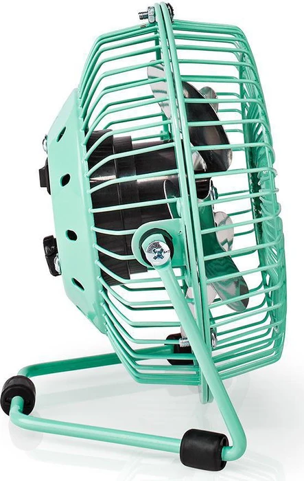 Nedis FNDK1TQ10 USB Mini Tischventilator aus Metall 10cm türkis