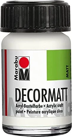 Marabu Decormatt Acrylfarbe, weiß, 15ml