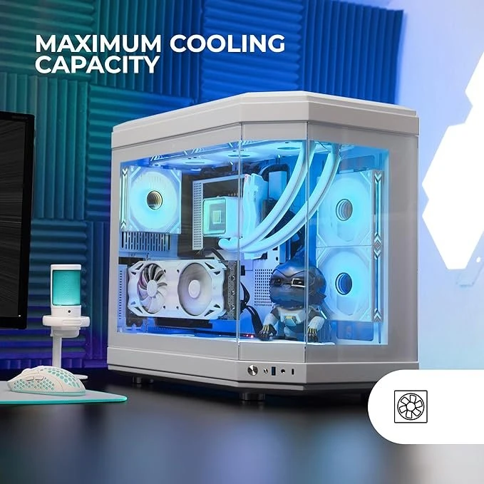 Mars Gaming MC-3TW, weiß, Glasfenster