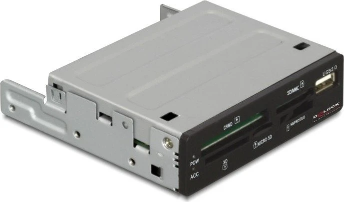 DeLOCK 3.5" USB 2.0 5 Slot Multi-Slot-Cardreader, USB 2.0 9-Pin Stecksockel [Stecker]
