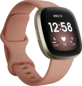 Fitbit Versa 3 Aktivitäts-Tracker pink clay/soft gold aluminium
