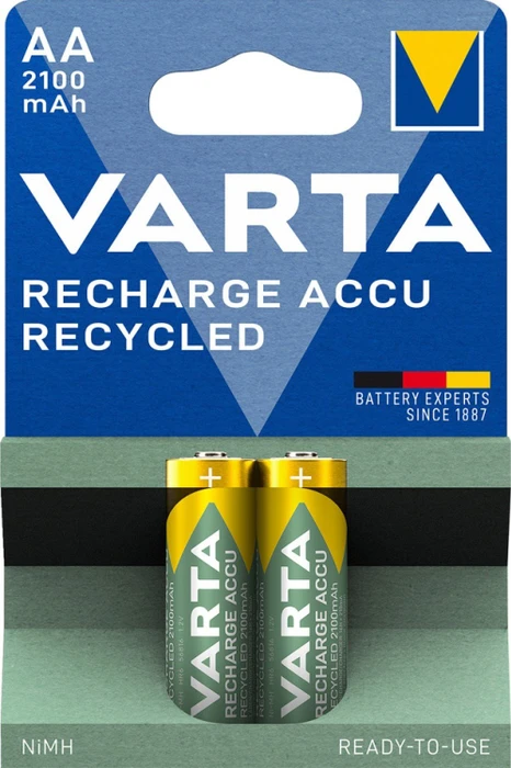Varta Recharge Accu Recycled Mignon AA NiMH 2100mAh, 2er-Pack