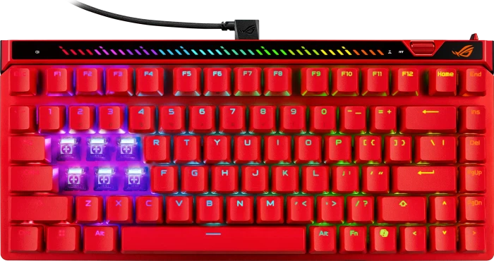 ASUS ROG Falchion Ace 75 HE, Lava Red, ROG HFX V2 Magnetic, USB, US