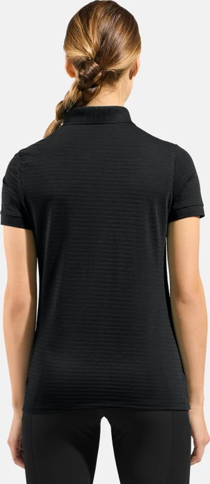 Odlo Ascent Natural Poloshirt kurzarm schwarz (Damen)