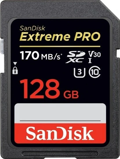 SanDisk Extreme PRO R170/W90 128GB, UHS-I U3, Class 10