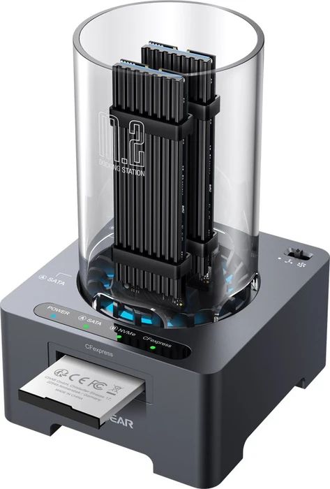 Graugear G-M2DK-CR-10G, M.2 NVMe Dockingstation mit CFexpress Kartenleser, USB-C 3.1