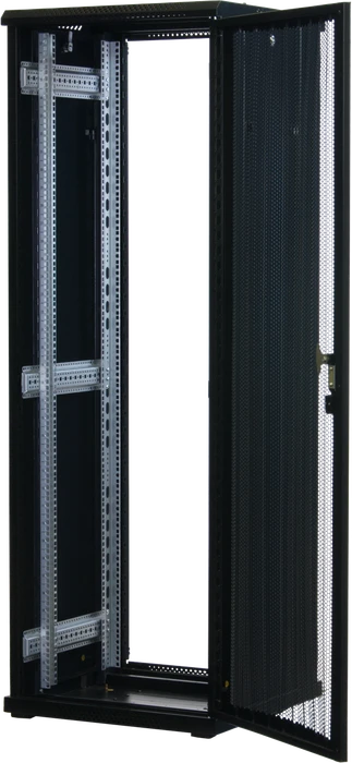 Rockstable 19" Serverschrank 37HE, Gitternetztür, IP2X, schwarz, 600mm tief