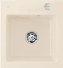 Villeroy & Boch Subway 45 XS flat flächenbündig Becken mittig mit Ablauffernbedienung crema
