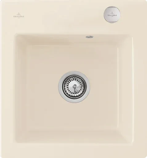 Villeroy & Boch Subway 45 XS flat flächenbündig Becken mittig mit Ablauffernbedienung crema