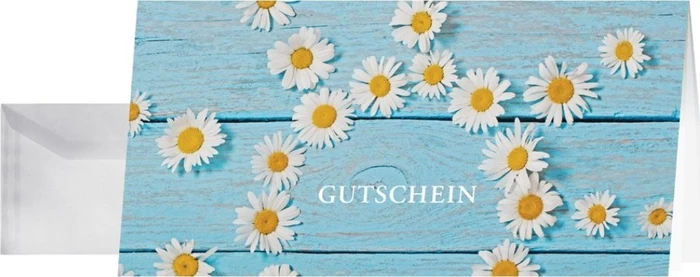 Sigel Gutscheinkarten Gänseblümchen Universalpapier weiß, 210x105mm, 220g/m², 10 Blatt (DS102)