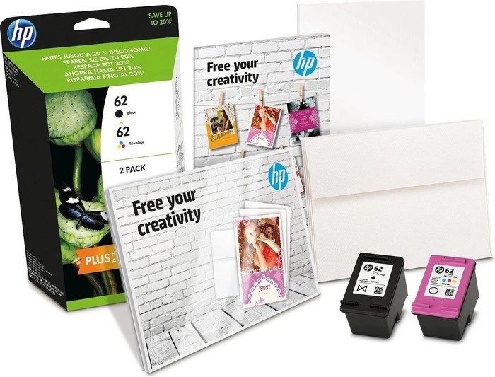 HP Druckkopf mit Tinte 62 schwarz/dreifarbig Photo Pack