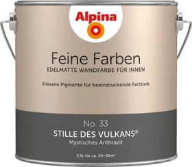 Alpina Farben Feine Farben No. 33 Stille des Vulkans innen mystisches anthrazit edelmatt grau, 2.5l