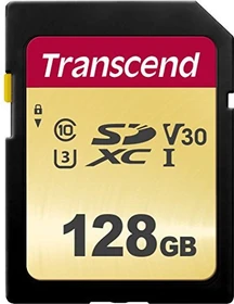 Transcend 500S R95/W50 128GB, UHS-I U3, Class 10