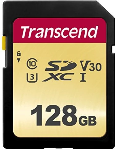 Transcend 500S R95/W50 128GB, UHS-I U3, Class 10