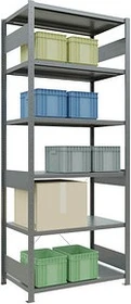 Schulte Lagertechnik Multiplus 250 Schwerlastregal 100x250x60cm verzinkt