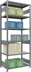 Schulte Lagertechnik Multiplus 250 Schwerlastregal 100x250x60cm verzinkt