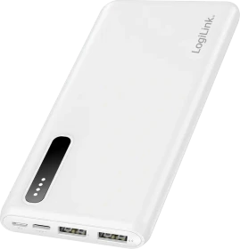 LogiLink Powerbank 8000mAh 2x USB-A weiß
