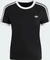 adidas 3-Streifen Slim T-Shirt kurzarm schwarz/weiß (Damen) Vorschaubild