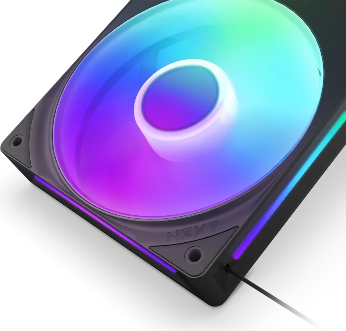 NZXT F Series F280 RGB Core Single-Frame Fan Unit, Matte Black, schwarz, LED-Steuerung, 280mm