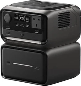 EcoFlow River 3 Max Plus Solargenerator schwarz + 1x Zusatzbatterie 600 Erweiterungsakku, 858Wh