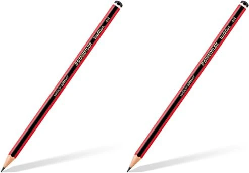 Staedtler Tradition 110 Bleistift 4H graphit, schwarz/rot, 12er-Pack