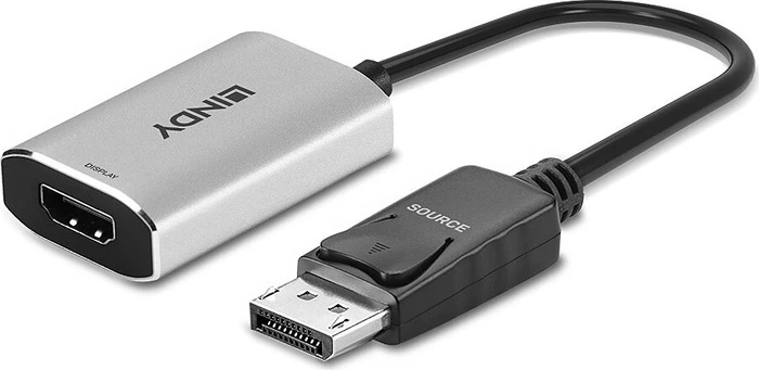 Lindy DisplayPort 1.4 Stecker auf HDMI 2.1 Buchse, Adapter
