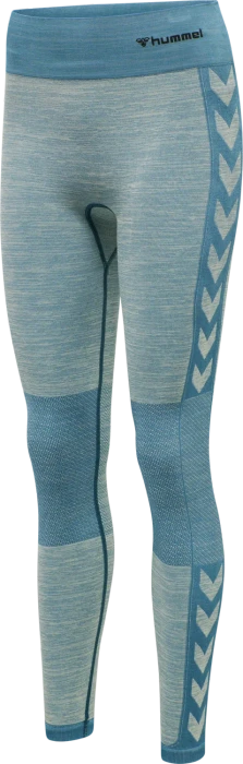 hummel CLEA Seamless Tight Hose lang blue coral/marshmallow (Damen)