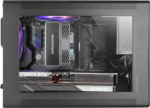 Mars Gaming MC-XPS Black, Glasfenster