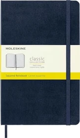 Moleskine Klassik Notizbuch, 130x210mm, kariert, fester Einband Large, saphirblau, 240 Blatt