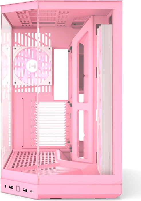 Hyte Y50 Strawberry Milk, rosa, Glasfenster
