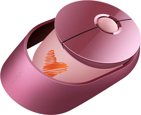 Rapoo Ralemo Air 1 Multi-mode Wireless Charging Mouse Pink Red, USB/Bluetooth