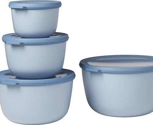 Mepal Multischüssel Cirqula rund hoch Aufbewahrungsbehälter-Set, 4-tlg.