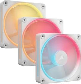 Corsair iCUE LINK LX120-R RGB Starter Kit, weiß, LED-Steuerung, 120mm, 3er-Pack