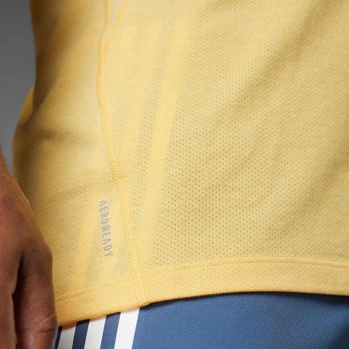 adidas Own The Run 3-Streifen Laufshirt kurzarm semi spark (Herren)