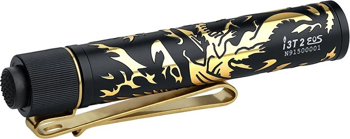 OLight I3T 2 EDC Taschenlampe goldener drache & phönix