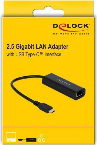 DeLOCK 2.5G LAN-Adapter, RJ-45, USB-C 3.0 [Stecker]