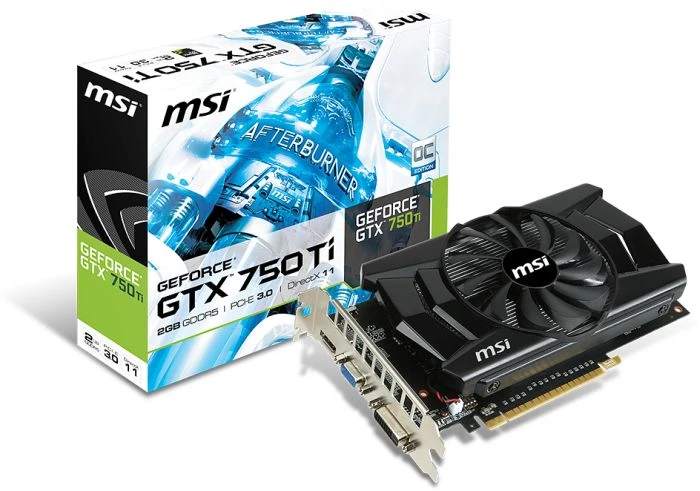 MSI GeForce GTX 750 Ti, N750 Ti-2GD5/OC, 2GB GDDR5, VGA, DVI, HDMI