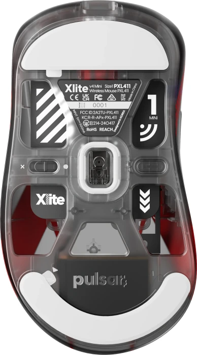 Pulsar Gaming Gears Xlite V4 Mini Wireless T1 Limited Edition schwarz/rot, USB